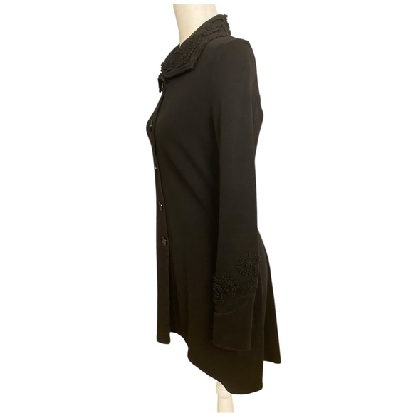 Soft Surroundings Long Cotton Duster Cardigan Shacket Size Medium Embroidered - Picture 2 of 10